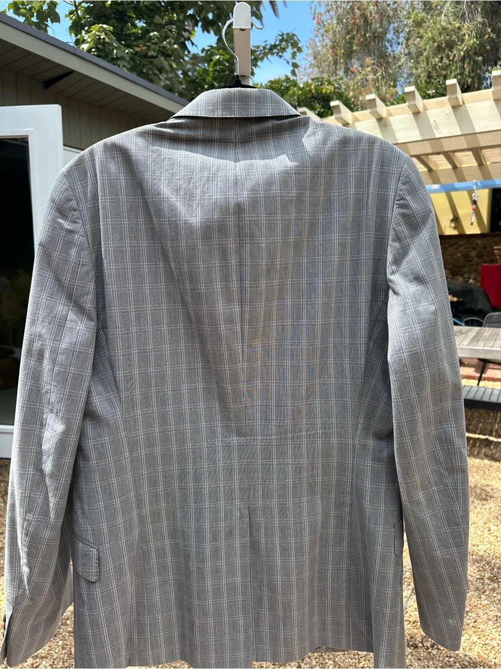 Paul Smith Light Gray Windowpane Sport Coat - Two-Button Blazer